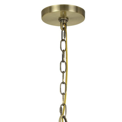 Metal Chandelier with 5 Candelabra Holders, Gold - View 3