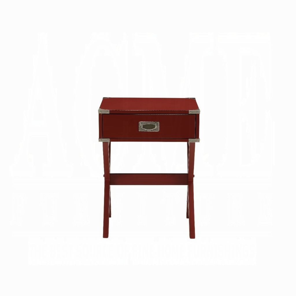 Babs End Table, Red - View 3