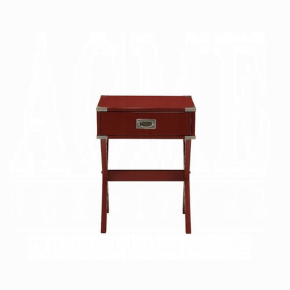 Babs End Table, Red - View 3