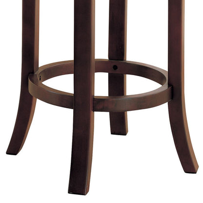 Contemporary 29" Swivel Bar Stool with Upholstered Seat, brown ,Set of 2 - View 3