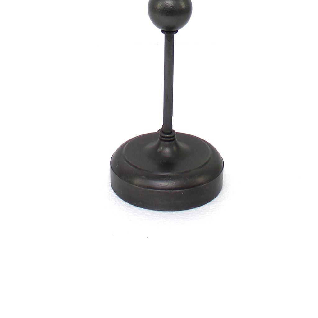 Metal Spindle Design Table Lamp Set of 2 with Cone Shade and Round Base, Black - View 4