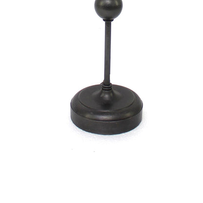 Metal Spindle Design Table Lamp Set of 2 with Cone Shade and Round Base, Black - View 4