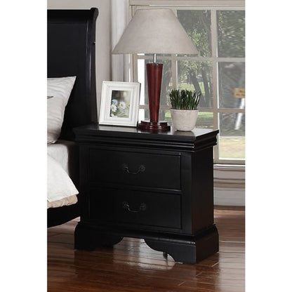 Attractive Pine Wood Night Stand,Black - View 2