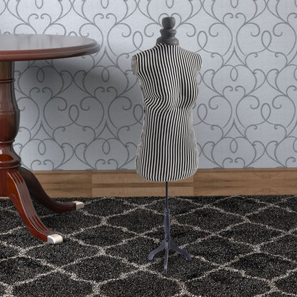 Fabric Wrapped Mannequin In Black and White - View 7