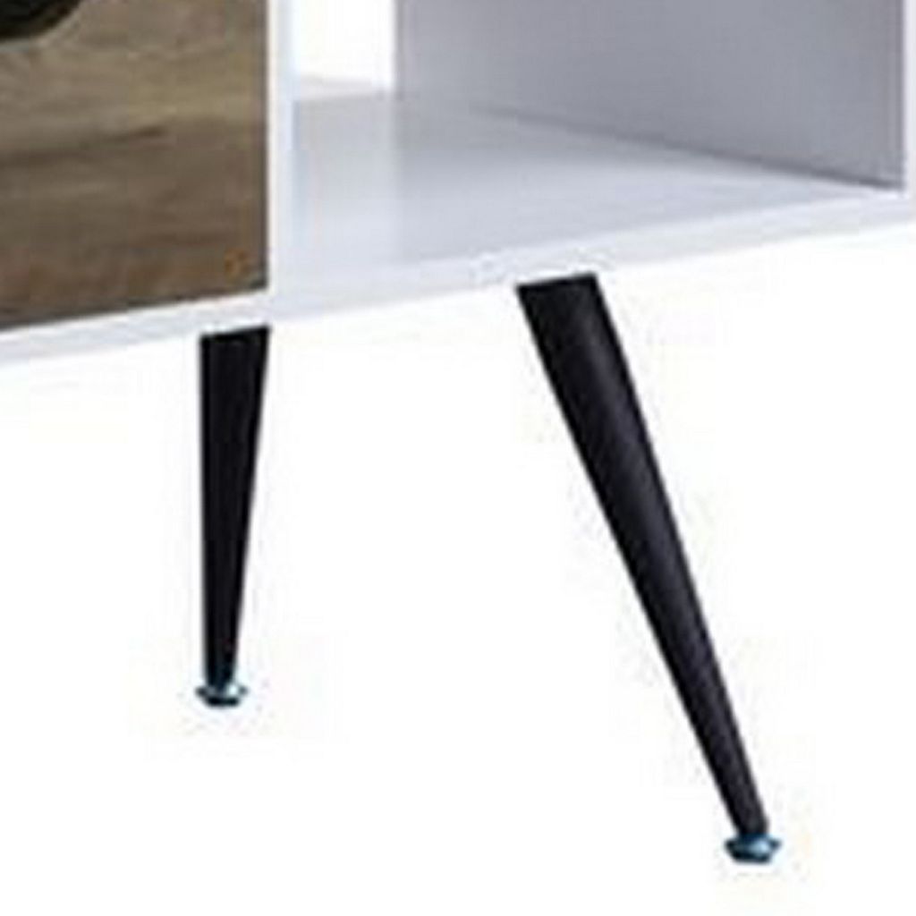 Coffee Table with Melamine Paper Veneer Top and 1 Drawer, White - View 5