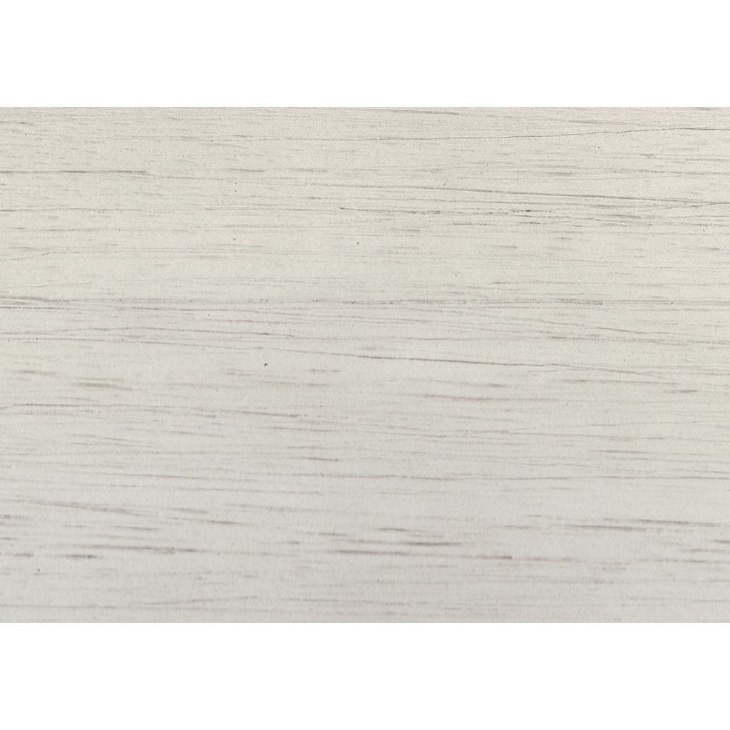 Fabric Upholstered Padded Bench with Tapered Feet, Antique White and Gray - View 3