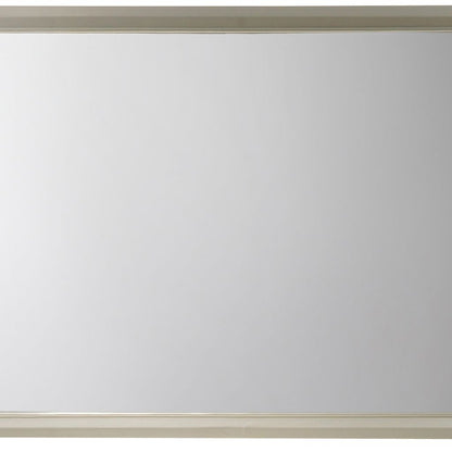 Rectangular Wood Encased Dresser Top Mirror, Champagne Silver - View 4