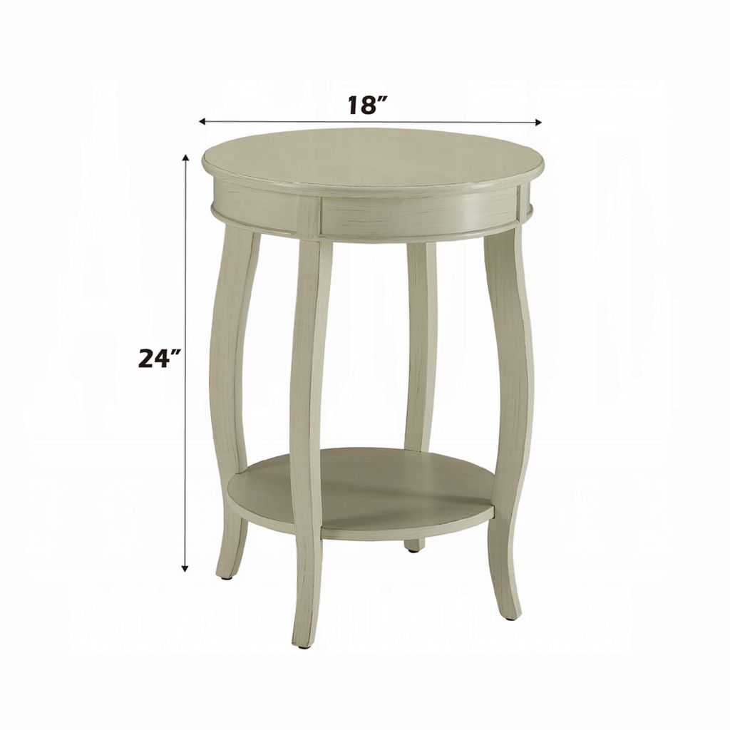 Fashionable Side Table, Antique White - View 6