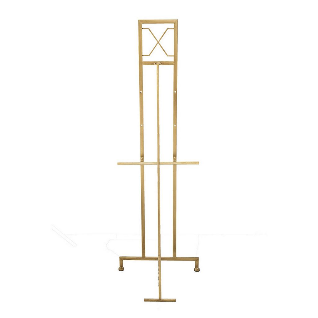 70 Inch Easel Stand, Gold Iron Frame, Free Standing, Large - View 4