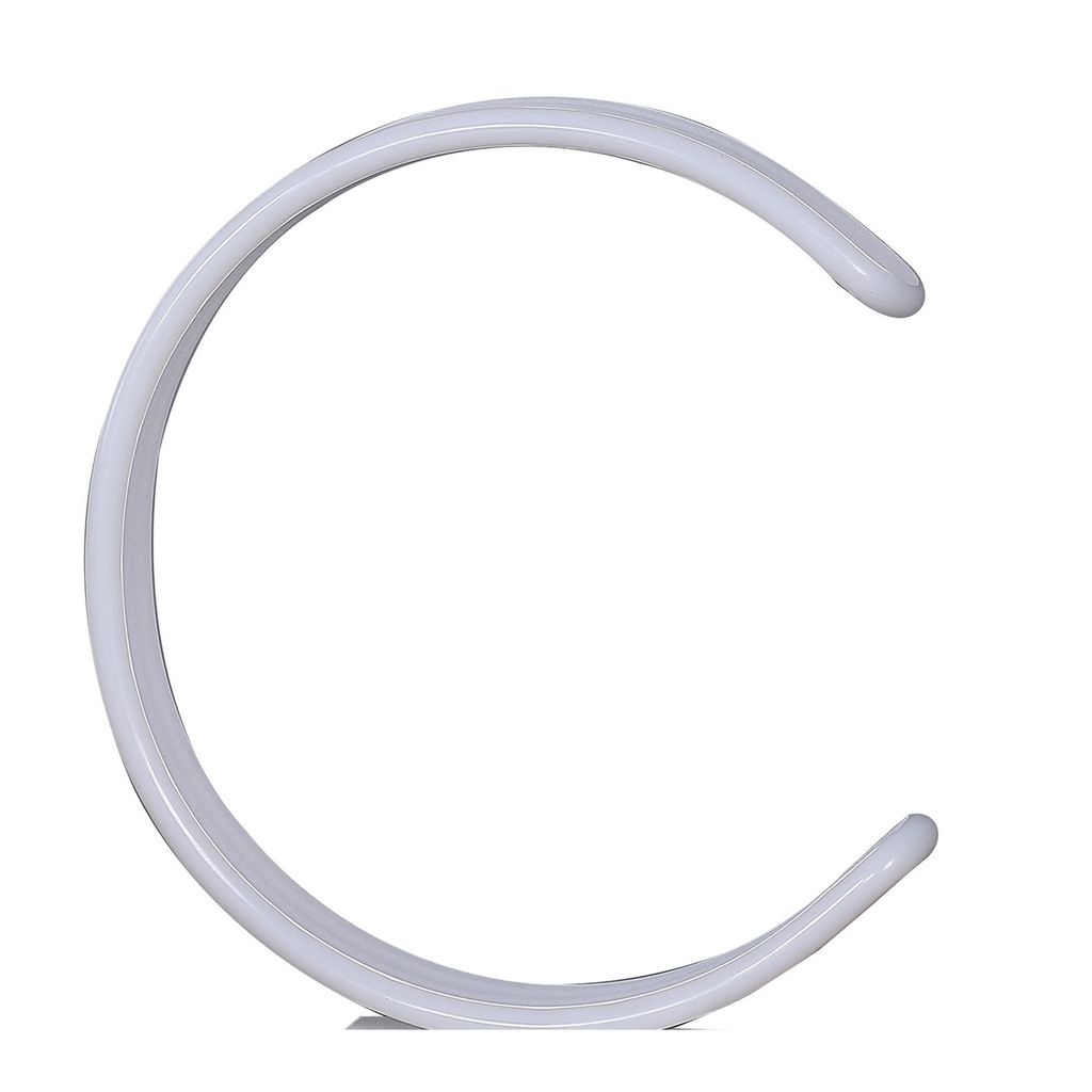 Metal C Shaped Table Lamp with USB Plugin, White - View 3