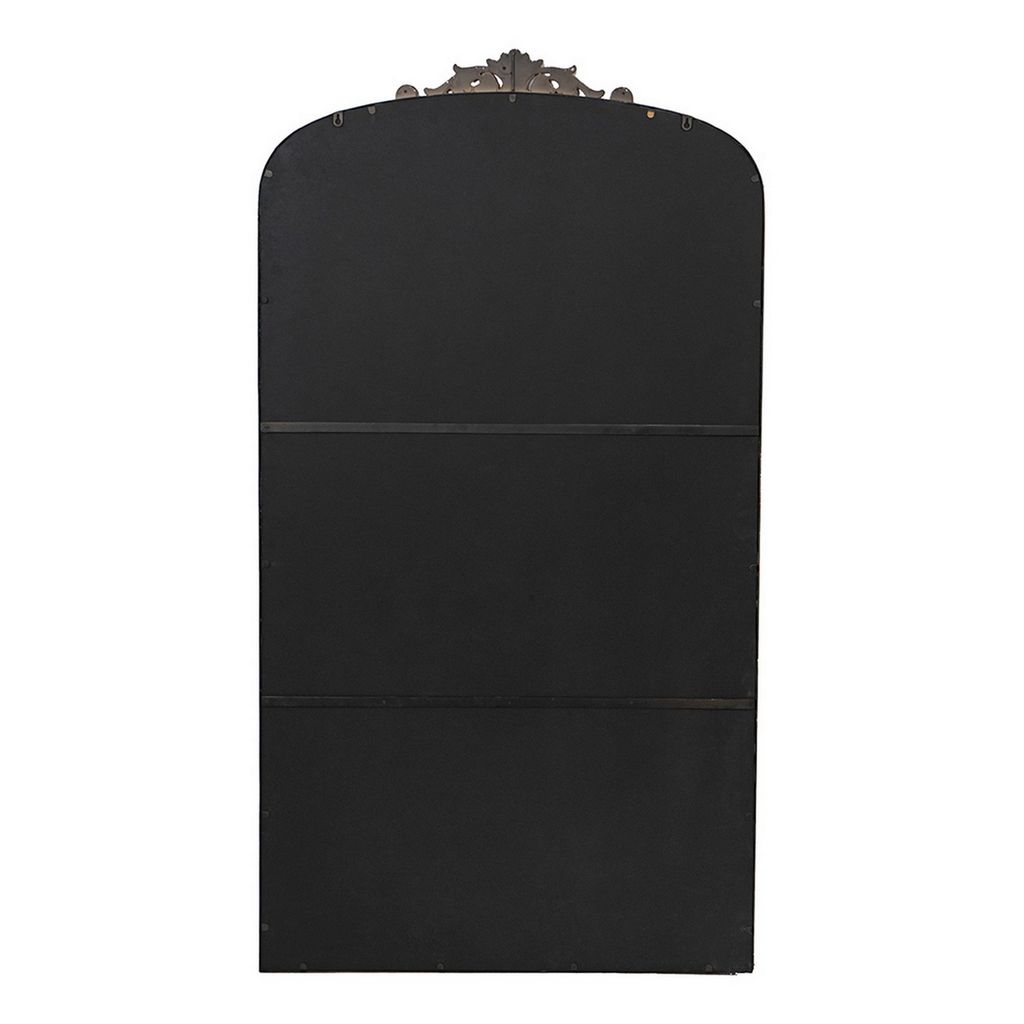 Kea 66 Inch Wall Mirror, Gold Curved Metal Frame, Ornate Baroque Design - View 3