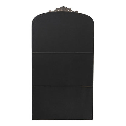 Kea 66 Inch Wall Mirror, Gold Curved Metal Frame, Ornate Baroque Design - View 3