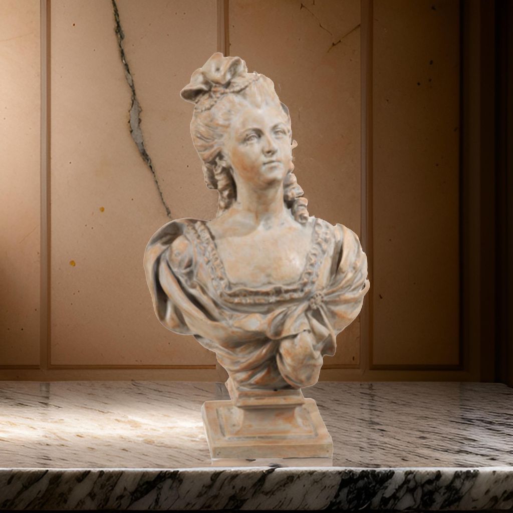 Artful Female Sculpture Bust Statue - View 7