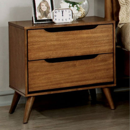 Lennart Mid Century Modern Nightstand, Light Oak - View 3