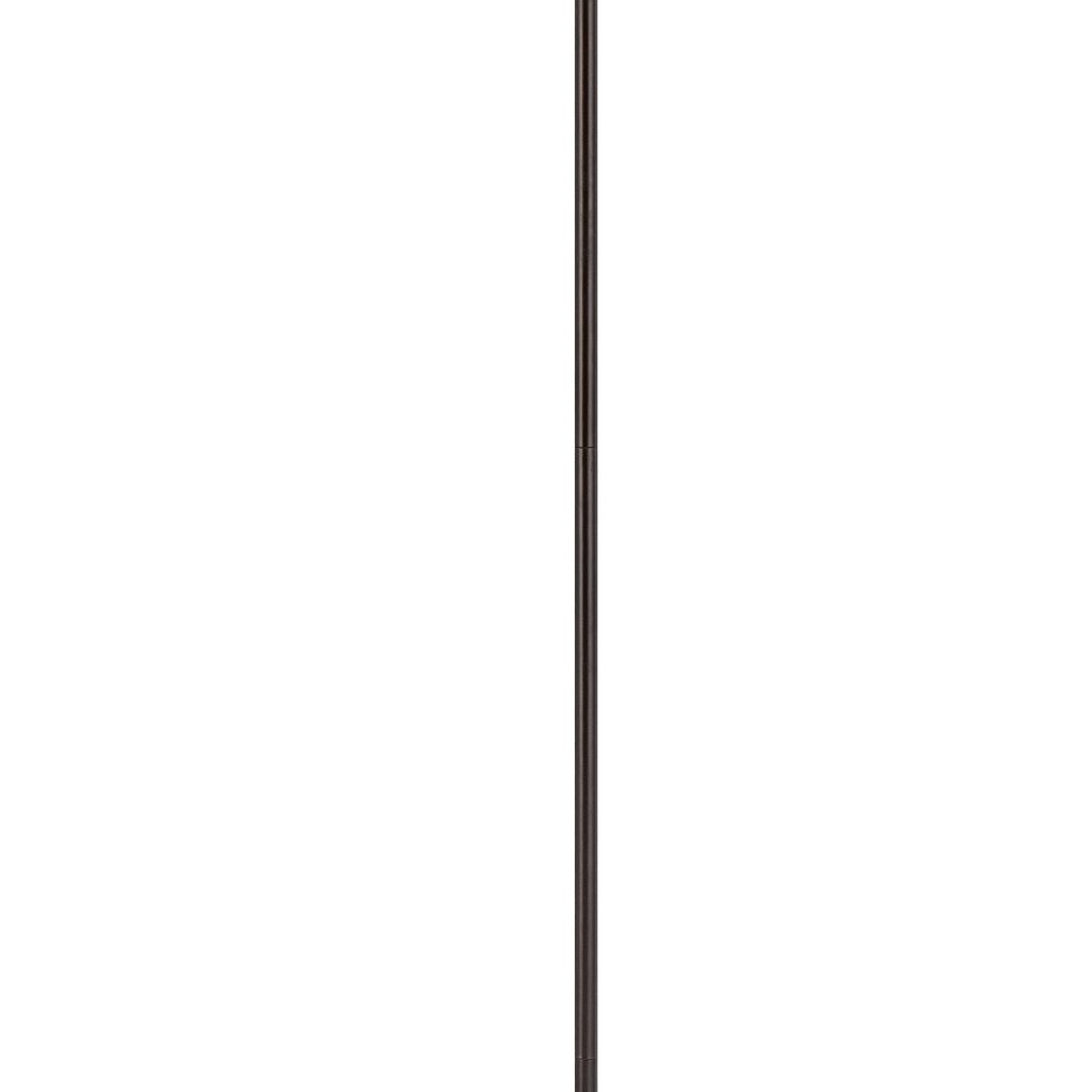 Cyan 65 Inch Adjustable Metal Arc Floor Lamp, White Mica Shade, Dark Bronze - View 3