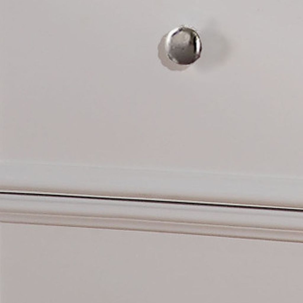 Contemporary Style Wood and Metal Nightstand with 2 Drawers, White - View 3
