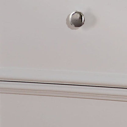 Contemporary Style Wood and Metal Nightstand with 2 Drawers, White - View 3