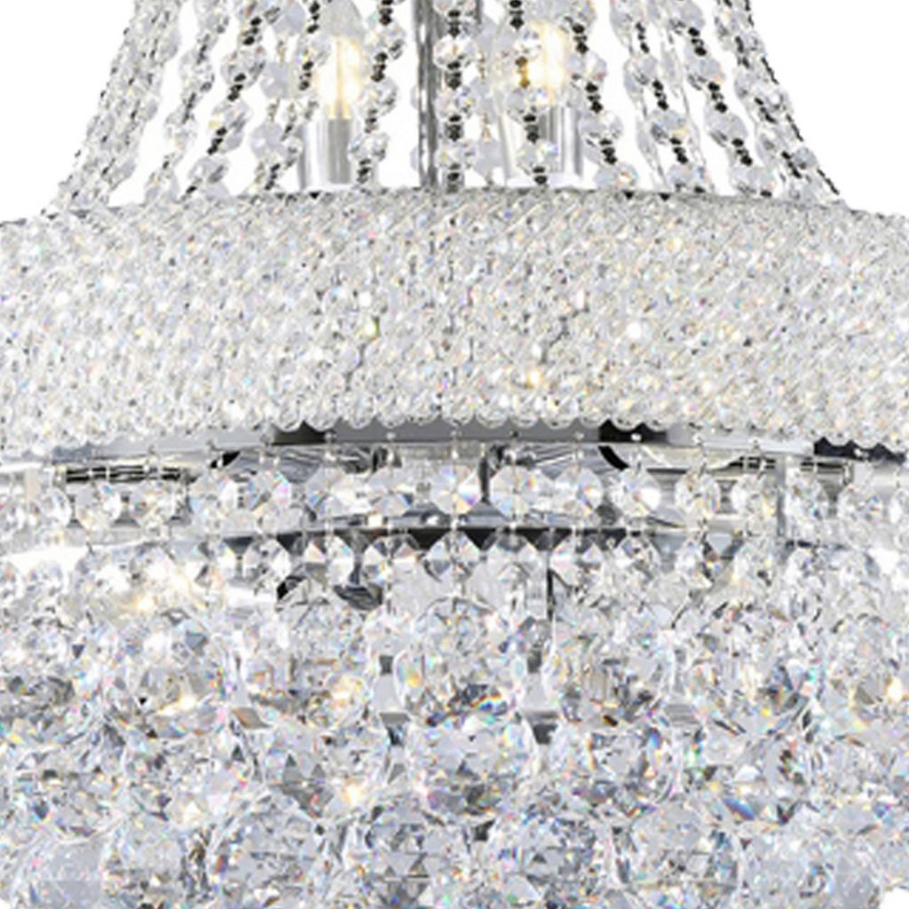 Crystal Ceiling Lamp with Chandelier Design Body, Clear - View 4