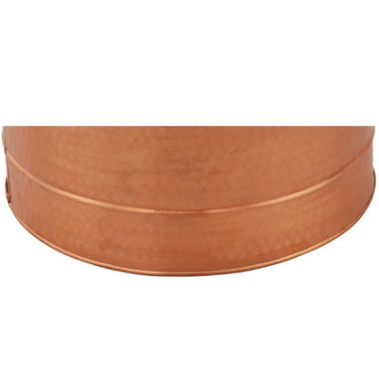 Hammered Pattern Galvanized Farmhouse Style Tub, Copper - View 4