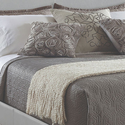 Leather Upholstered Full Size Platform Bed, Gray - View 5