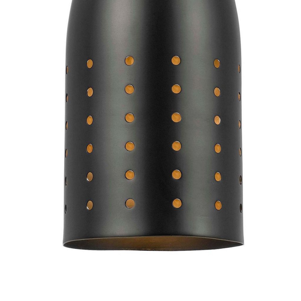 4 Inch Modern Pendant Light, Round Metal Shade, Oil Rubbed Black Bronze - View 4