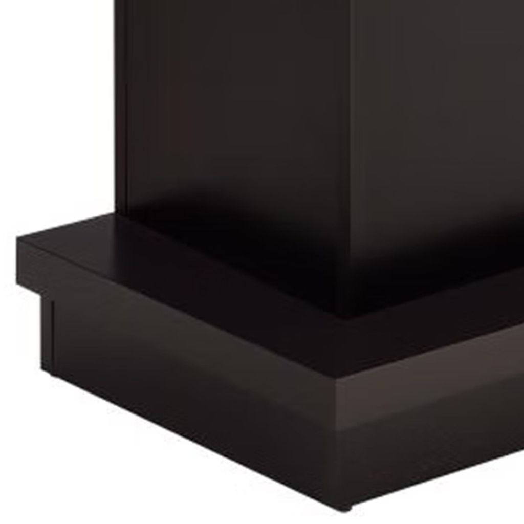 Contemporary Sofa Table With Pedestal Base, Cappuccino Brown - View 5