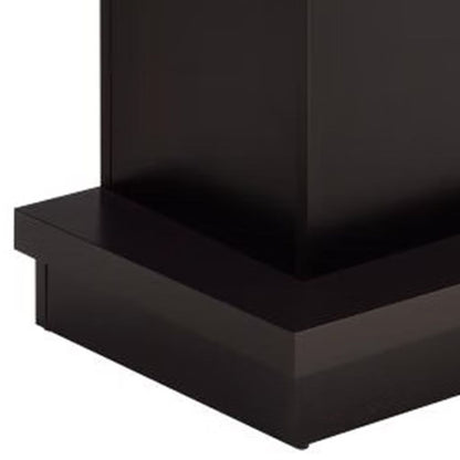 Contemporary Sofa Table With Pedestal Base, Cappuccino Brown - View 5