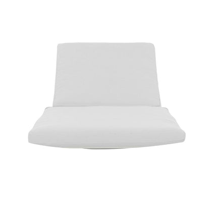 Edie 76 Inch Outdoor Lounger Cushion, White - View 2