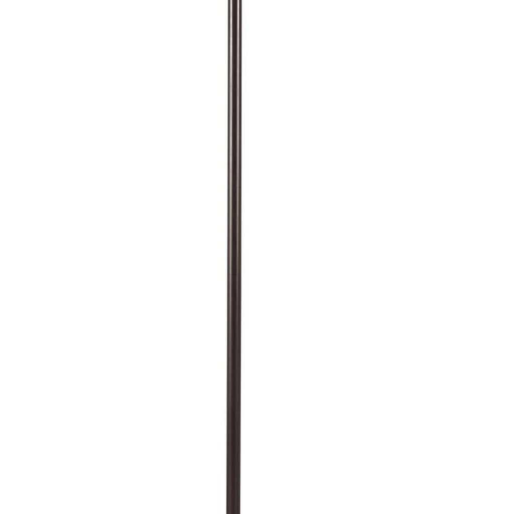 150 Watt 6 Way Metal Floor Lamp with Fabric Tapered Shade, Bronze - View 3