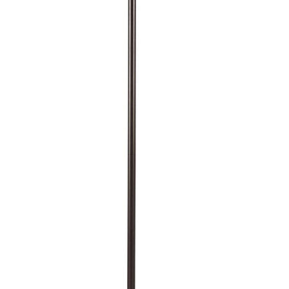 150 Watt 6 Way Metal Floor Lamp with Fabric Tapered Shade, Bronze - View 3