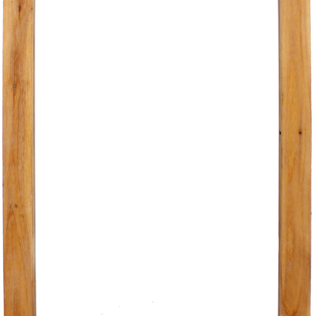 Farmhouse Style Rectangular Wooden Wall Mirror Set of 2 with Arched Top, Brown - View 3
