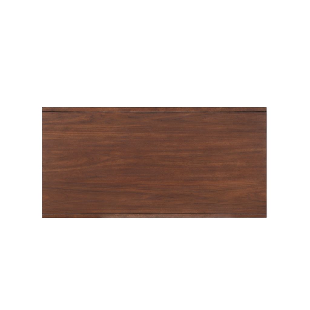 2 Drawer Wooden Coffee Table with Splayed Legs, Walnut Brown - View 3