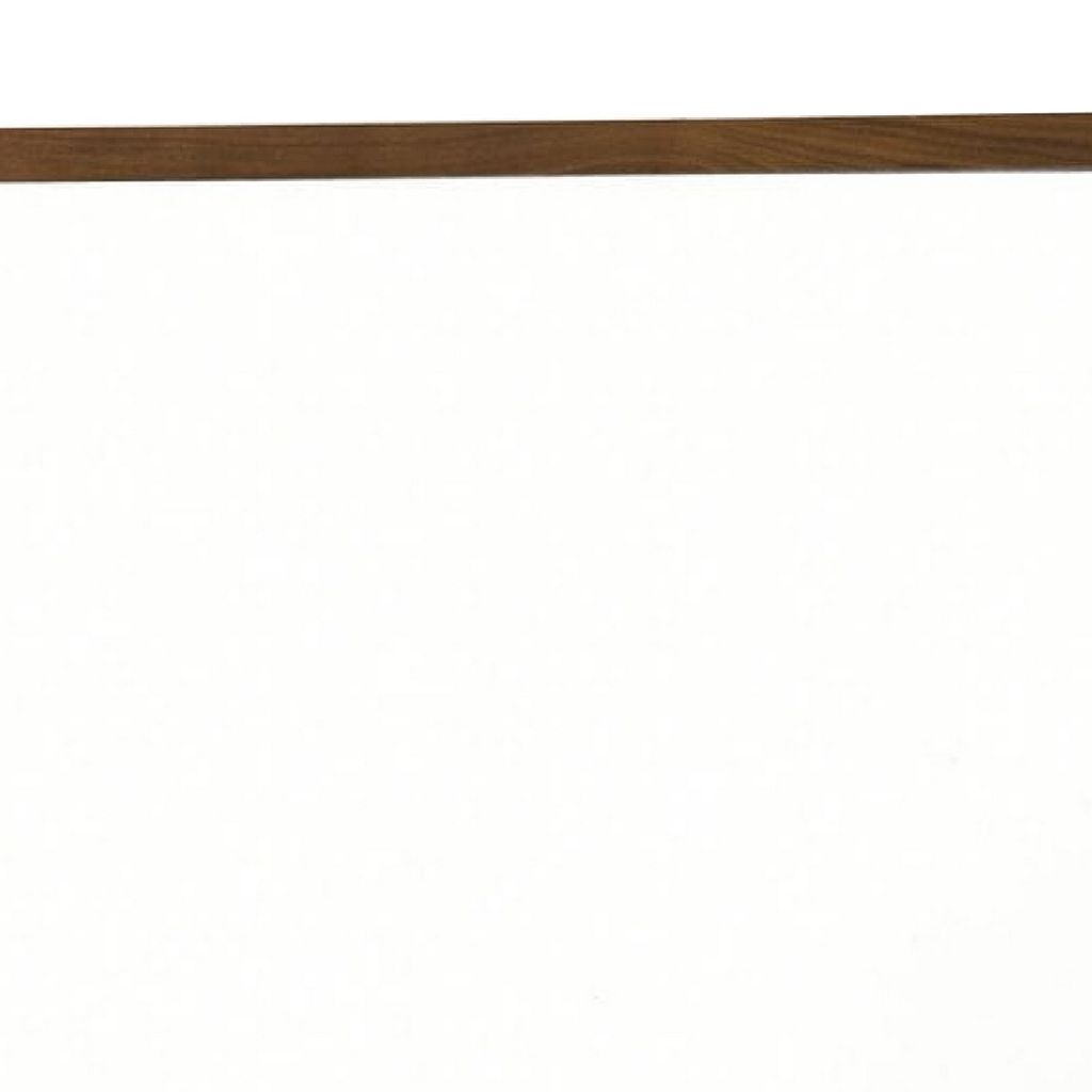 Noe 40 Inch Modern Wall Mirror, Sleek Wood Frame, Walnut Veneer - View 3