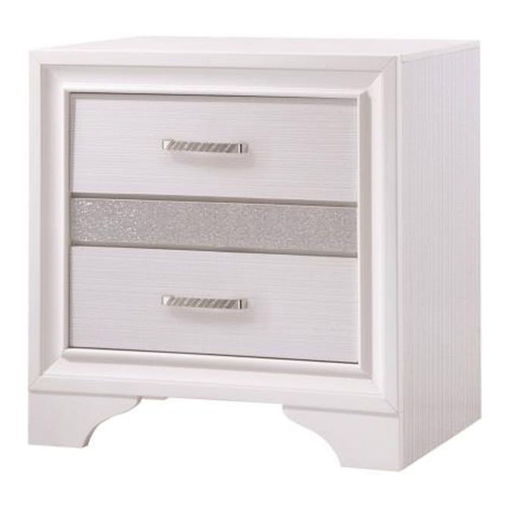 Wooden Nightstand with Hidden Jewelry Tray, White - View 7