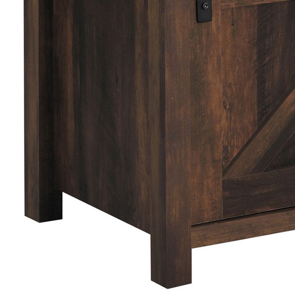 Sem 79 Inch TV Media Entertainment Console, 2 Drawers, Dark Brown Finish - View 4
