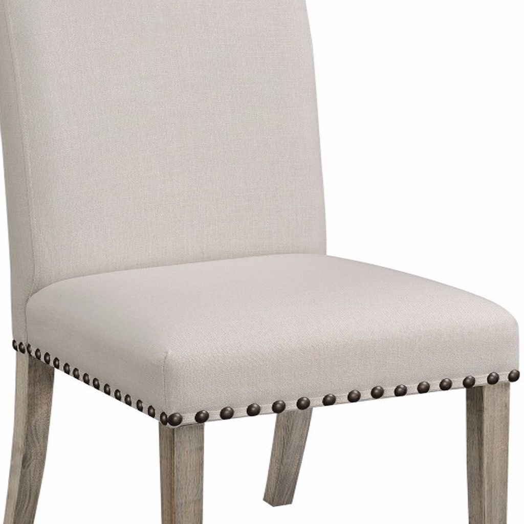Rolled Back Parson Dining Chair, Beige, Set of 2 - View 4