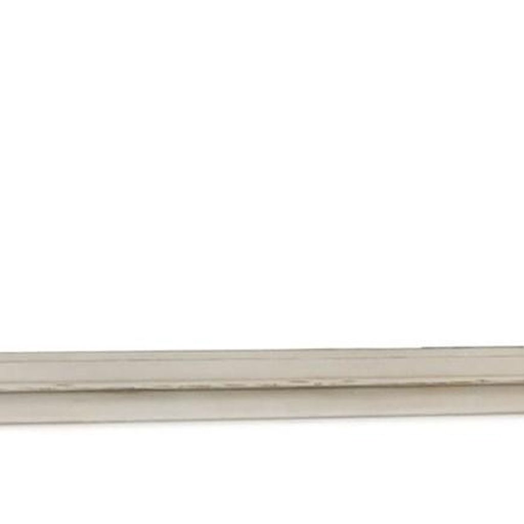 Scalloped Top Wood Encased Mirror with Molded Details, Antique White - View 4
