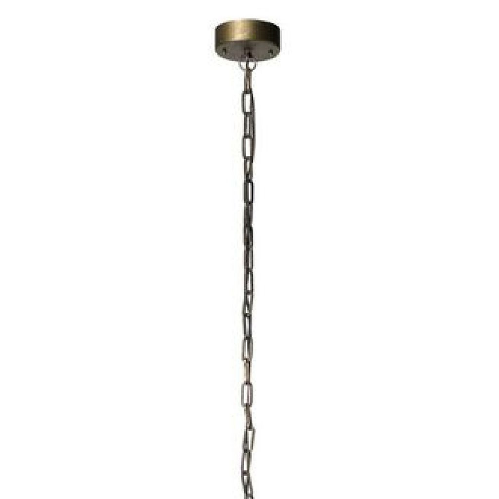 24 Inch Rattan Pendant Chandelier, Natural Brown, Brass - View 3