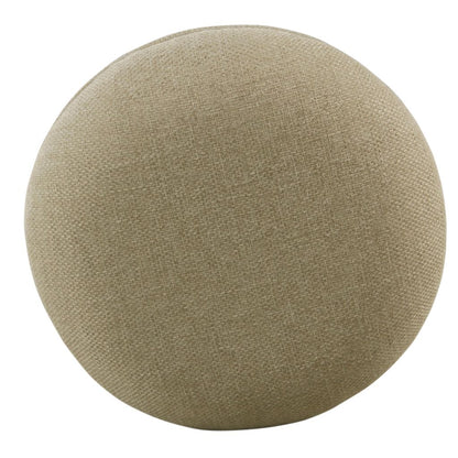 Metal Counter Stool with Swivelling Fabric Padded Seat, Beige and Black - View 5