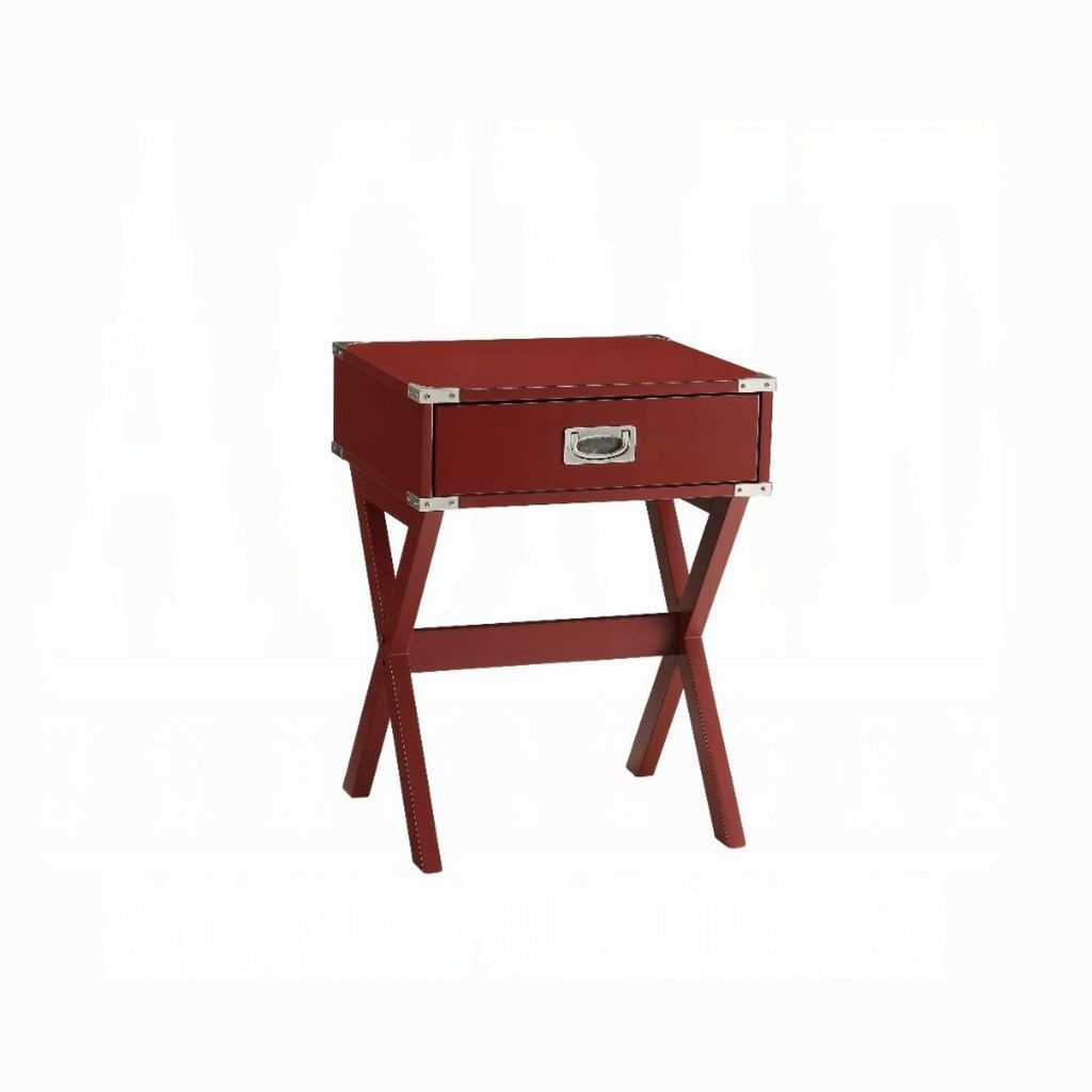 Babs End Table, Red