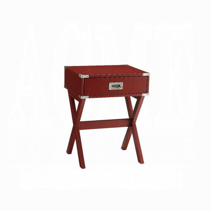 Babs End Table, Red