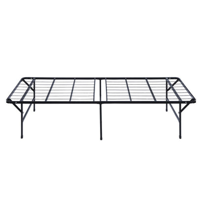Folding Bed Frame Queen, Heavy Gauge Steel Metal, Underbed Space, Black - View 3