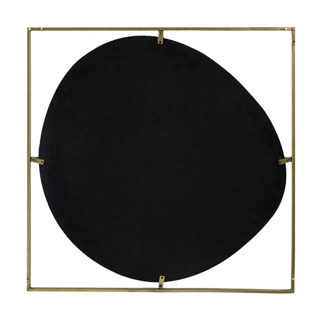Ani 32 Inch Mirror, Artistic Oval Cut Out Design, Gold Finish Metal Frame - View 3