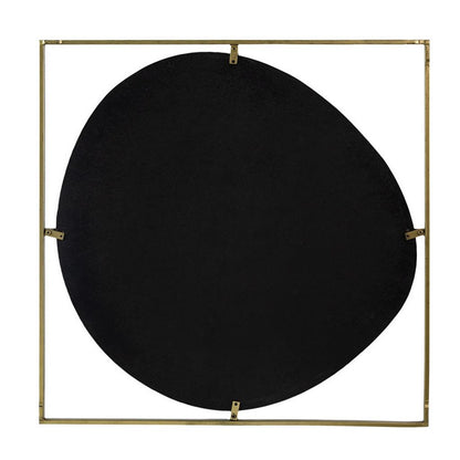 Ani 32 Inch Mirror, Artistic Oval Cut Out Design, Gold Finish Metal Frame - View 3