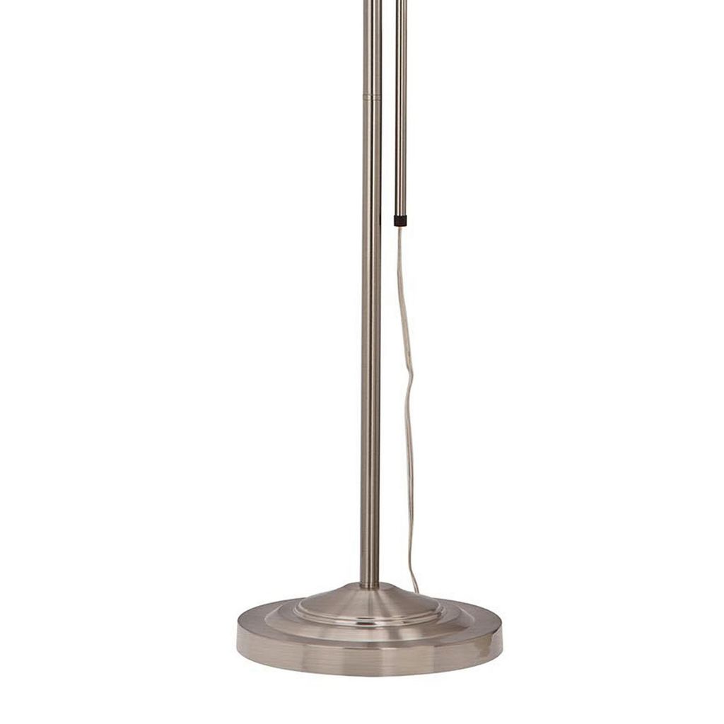 Metal Rectangular Floor Lamp with Adjustable Pole, White - View 4