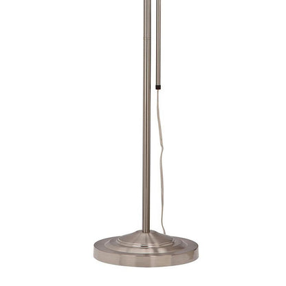 Metal Rectangular Floor Lamp with Adjustable Pole, White - View 4