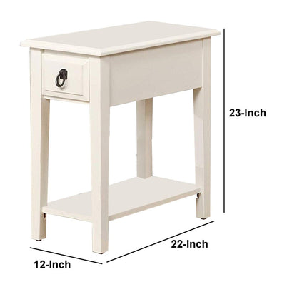 Smart Looking Side Table, White - View 6