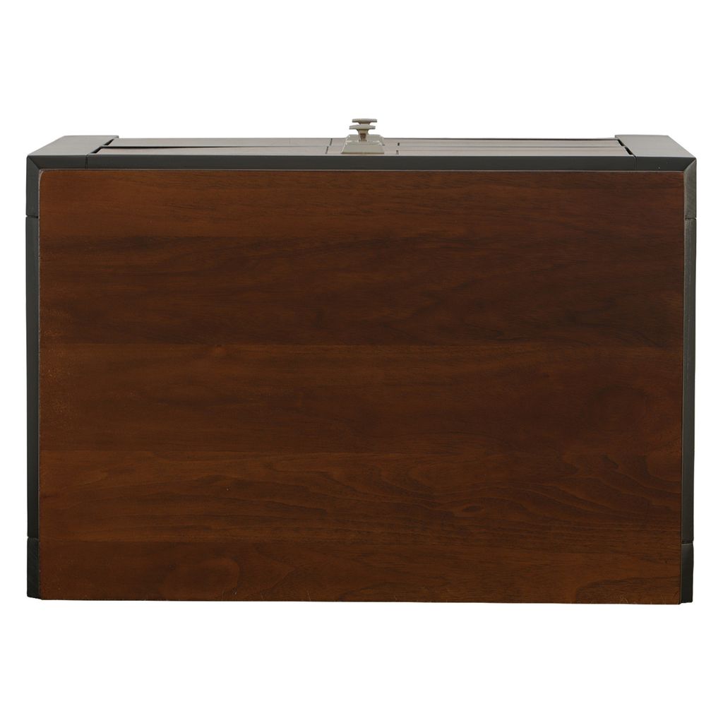 28 Inch Handcrafted Bedside Nightstand, 2 Drawers, Sleek Wood Pattern, Square Knobs, Walnut Brown - View 7