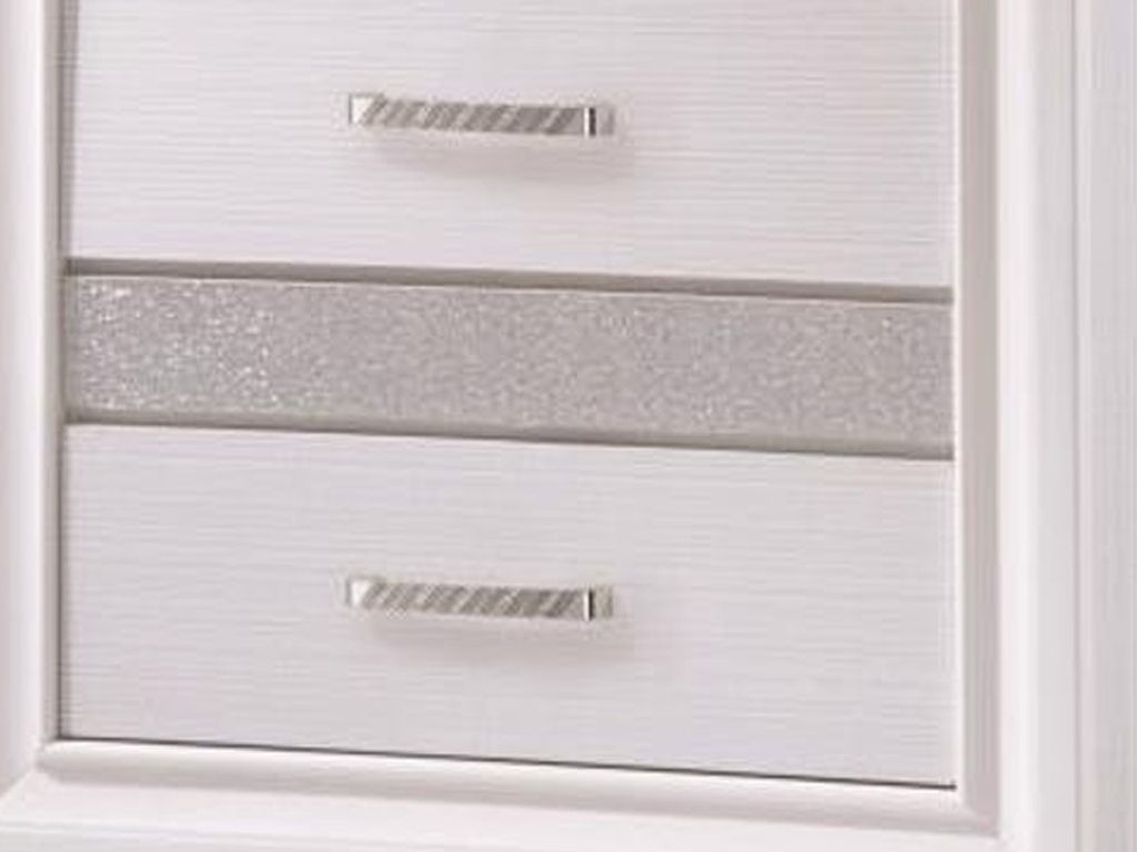 Wooden Nightstand with Hidden Jewelry Tray, White - View 2