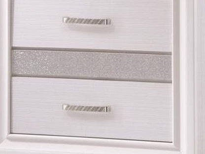 Wooden Nightstand with Hidden Jewelry Tray, White - View 2